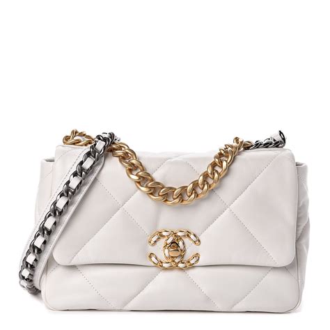 chanel bags 2019 white|chanel 19 bag medium.